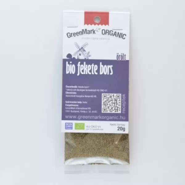 GreenMark Organic bio Fekete bors, őrölt, 20 g