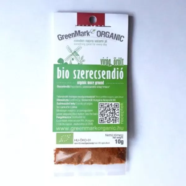 GreenMark Organic bio Szerecsendió, őrölt, 10 g