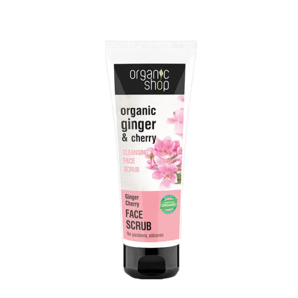 Organic Shop bio gyömbéres cseresznye tisztító arcradír 75 ml