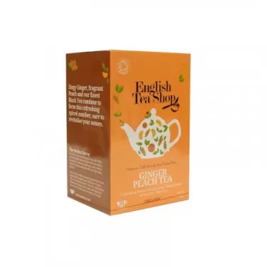 Bio gyömbéres barack tea 20x2g 40 g