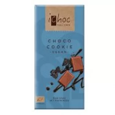 Bio csokis kekszes csokoládé (rizstejjel) 80 g